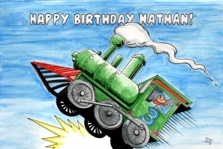 Birthday Card Train