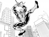 Spiderman illustration inked